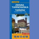 Ziemia Tarnowska. Tarnów. Mapa turystyczna 1:50 000. Plan miasta 1:15 000.